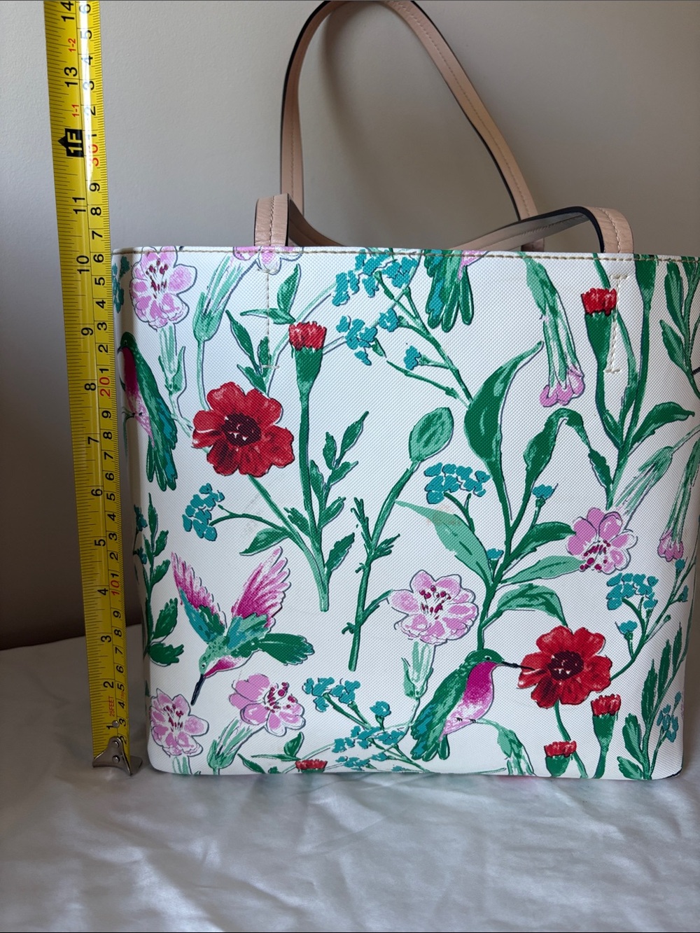 kate spade White Floral Canvas Tote - EUC - Picture 4 of 7